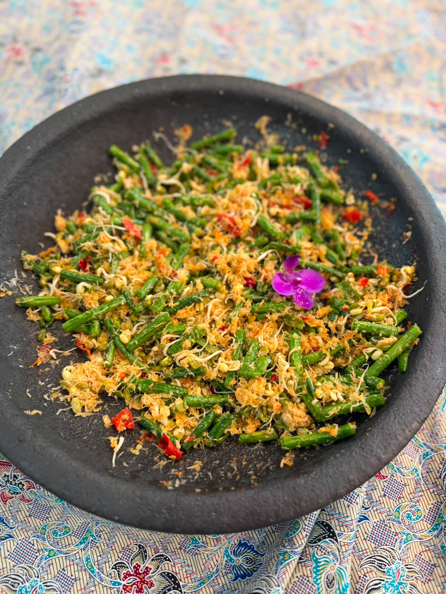Sambel pecok kacang panjang